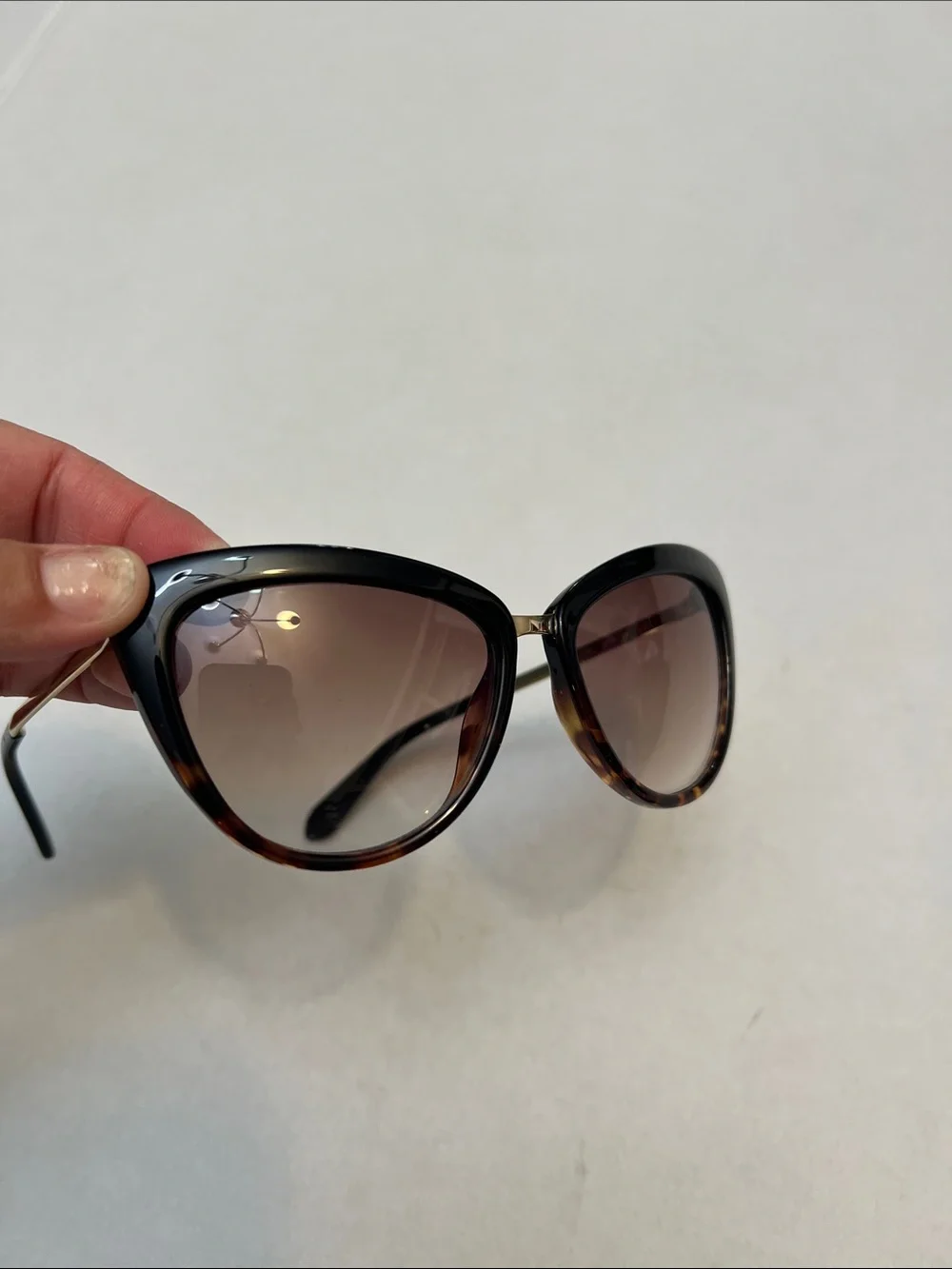 KATE SPADE Black & tortoise Havana Cissy Butterfly Sunglasses